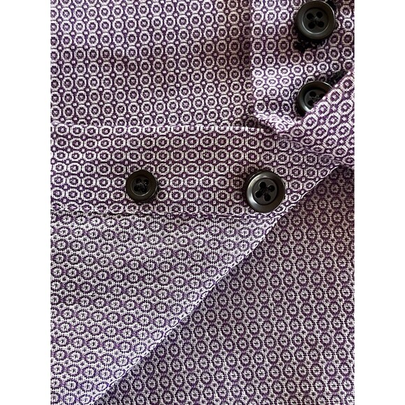 Pascal Morabito Unique Collar Shirt Geometric Print LS Button Men 3XLT NWT - Picture 8 of 16